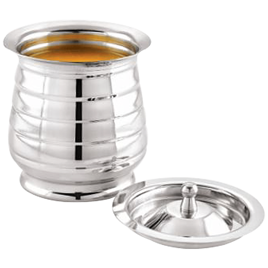 Swastik Steel Stainless Steel Ghee Pot - Mercury