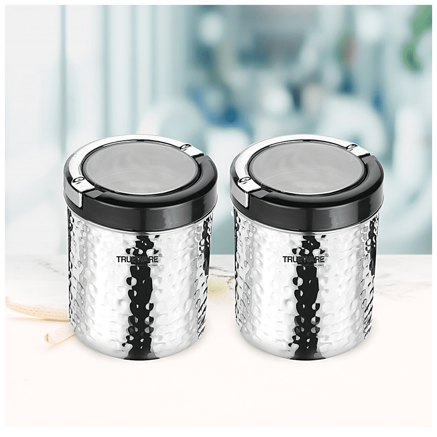 Trueware Stainless Steel Lift Up Plus Containers - See Through Lid