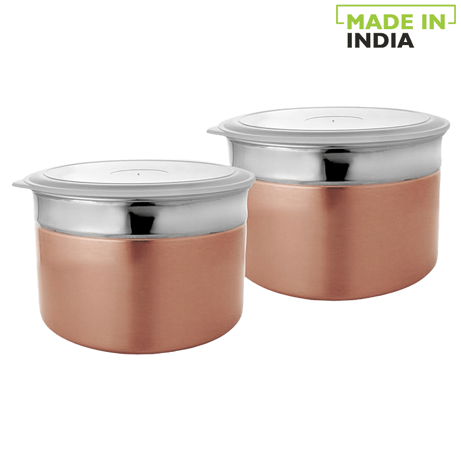 Vinayak Stainless Steel Canister/Container Set With Lid - Airtight