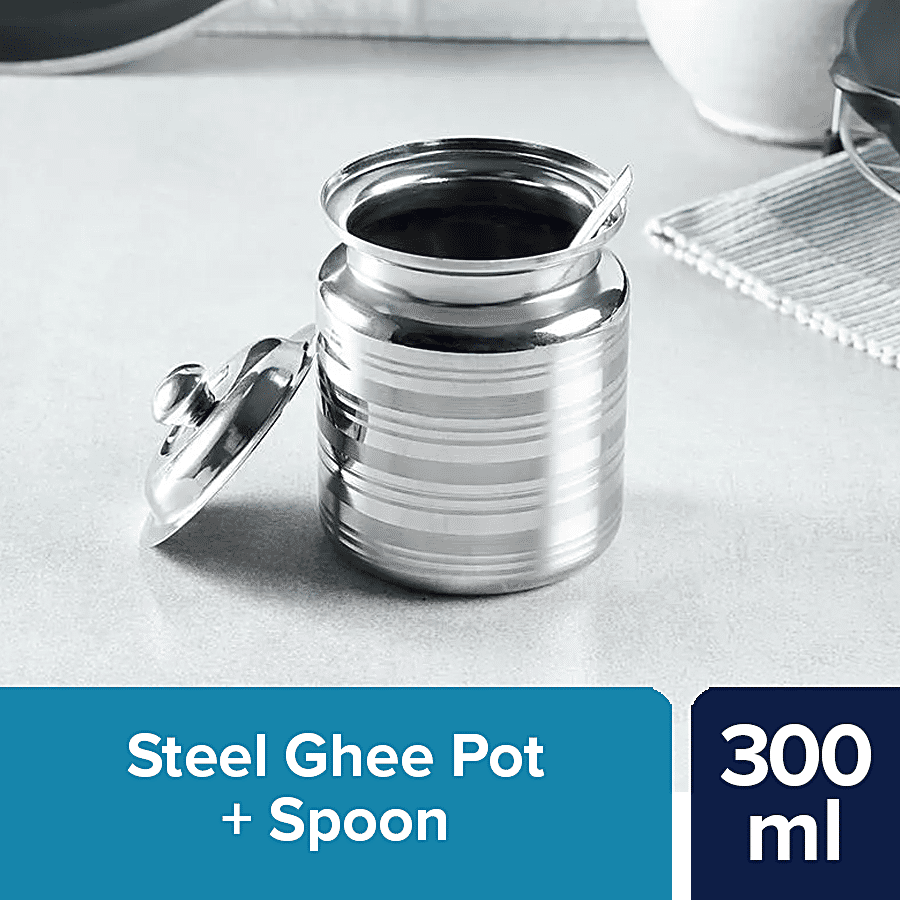 bb home Ghee Pot - Stainless Steel