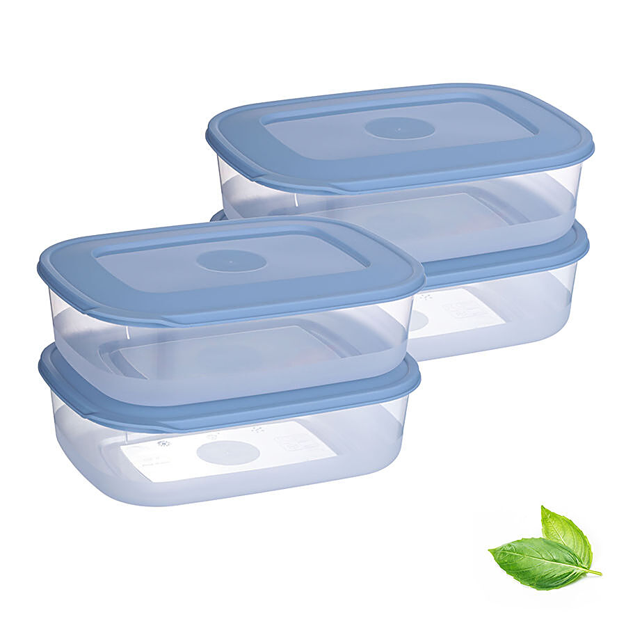 All Time Plastic Food Saver Containers With Lid - Blue