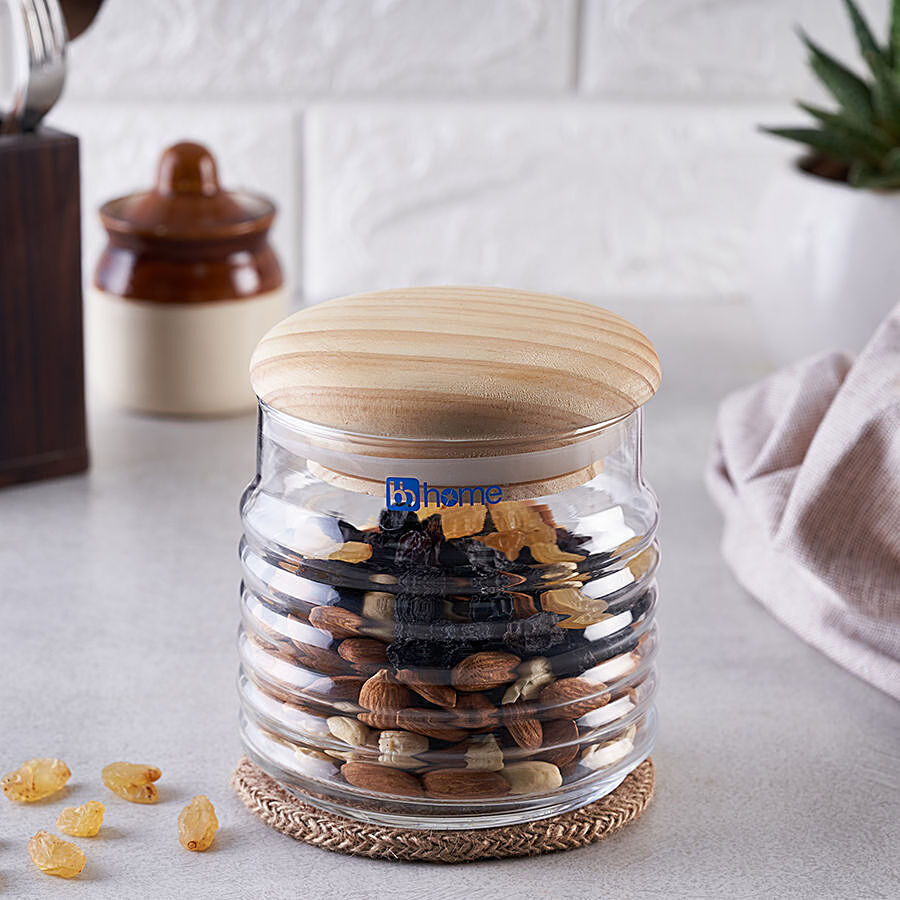 BB Home Glass Snack/ Cookie/ Dryfruit Jar