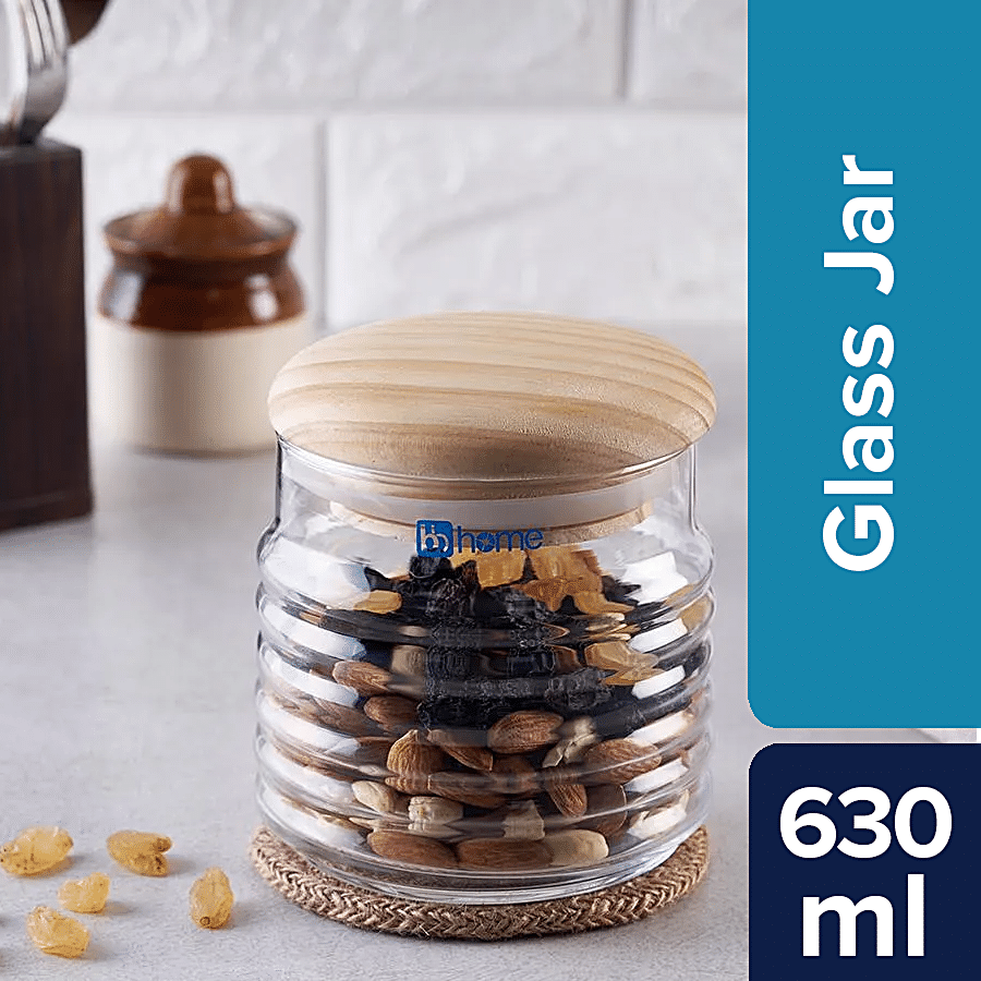 BB Home Glass Snack/ Cookie/ Dryfruit Jar