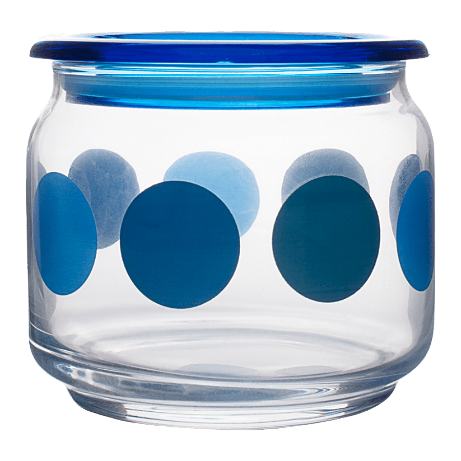 BB Home Marino Airtight Storage Jar with Blue Lid - Transparent