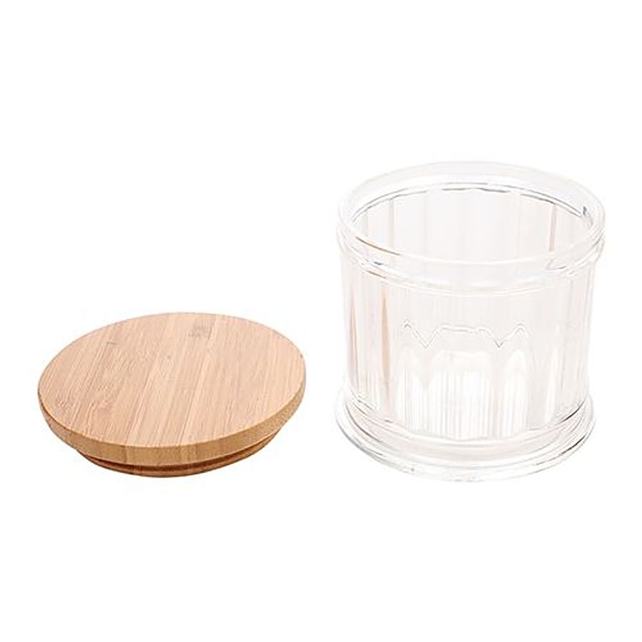 DP L Bb-1186 Multipurpose Jar with Wooden Lid - Transparent