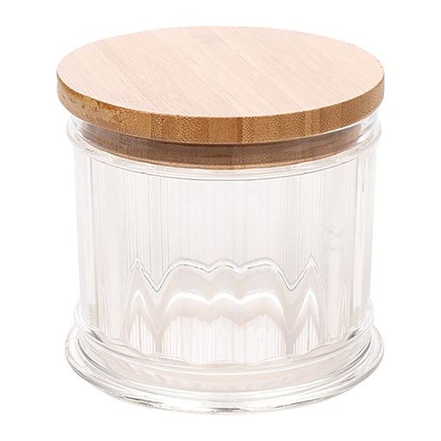 DP L Bb-1186 Multipurpose Jar with Wooden Lid - Transparent