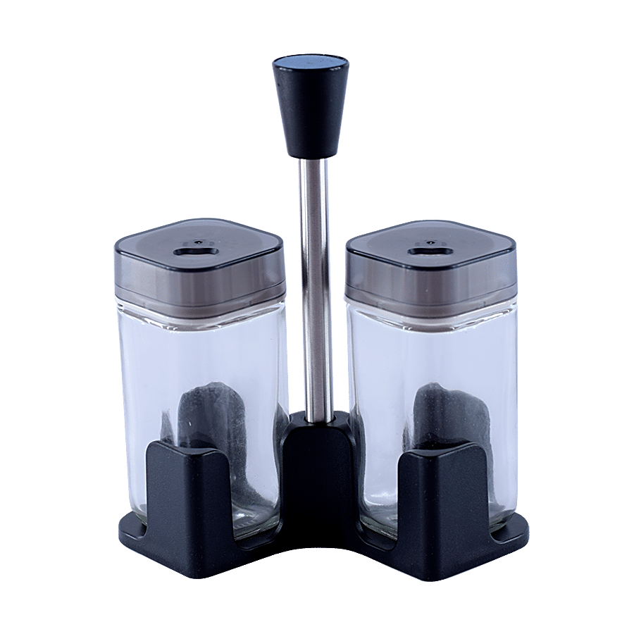 DP Salt & Pepper Set With Stand - Plastic Lid