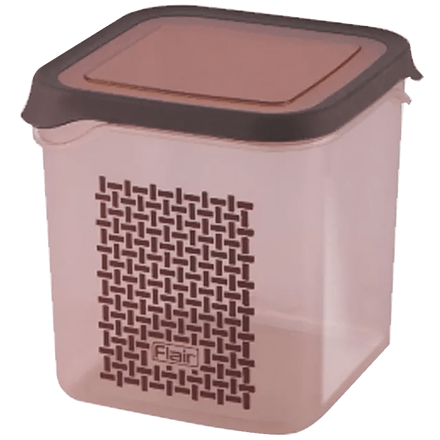 Flair Plastics Plastic Flexi Lock No.3 Container - Brown