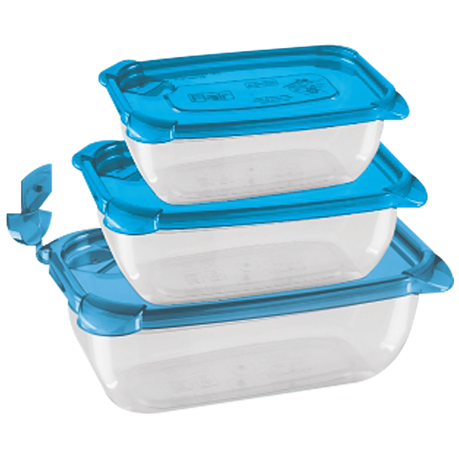 Flair Plastics Plastic Micro-vent Mix Container - Blue