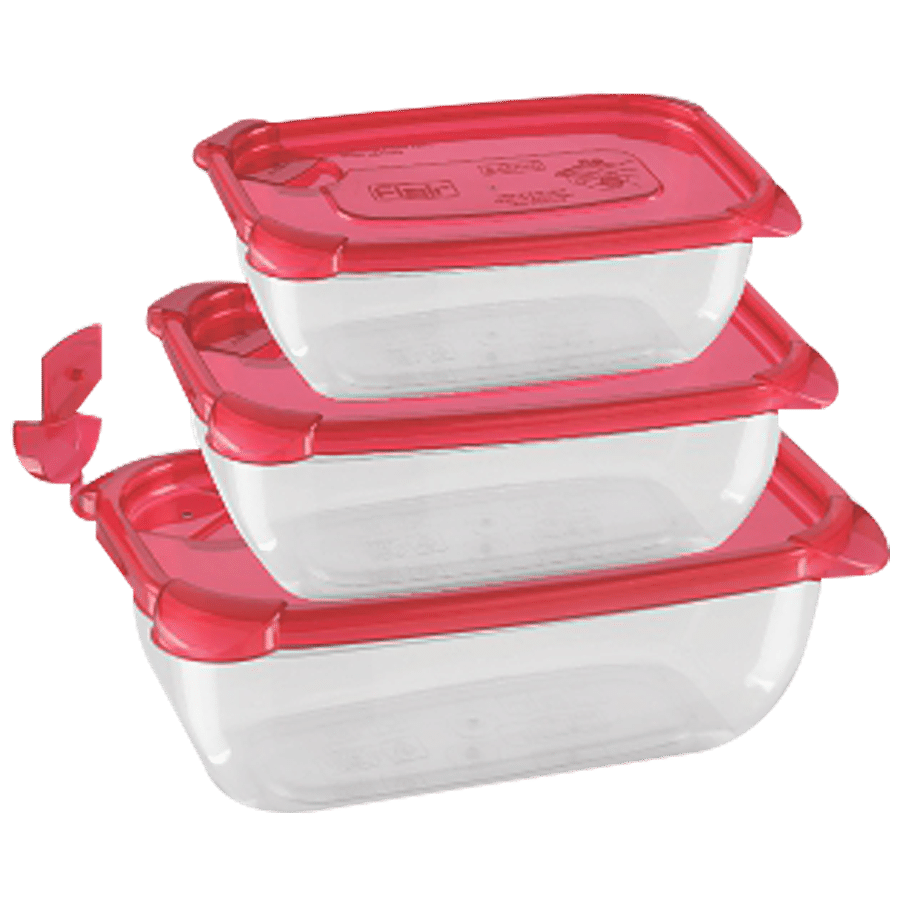 Flair Plastics Plastic Micro-vent Mix Container - Maroon