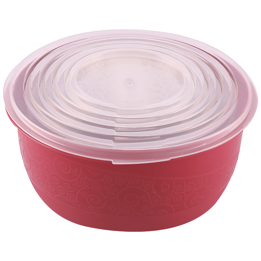 Flair Plastics Plastic Milano Mix Container -  Maroon