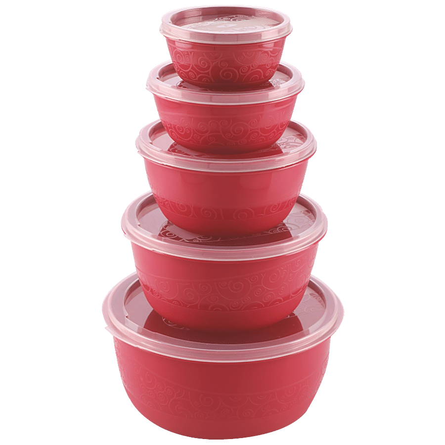 Flair Plastics Plastic Milano Mix Container -  Maroon