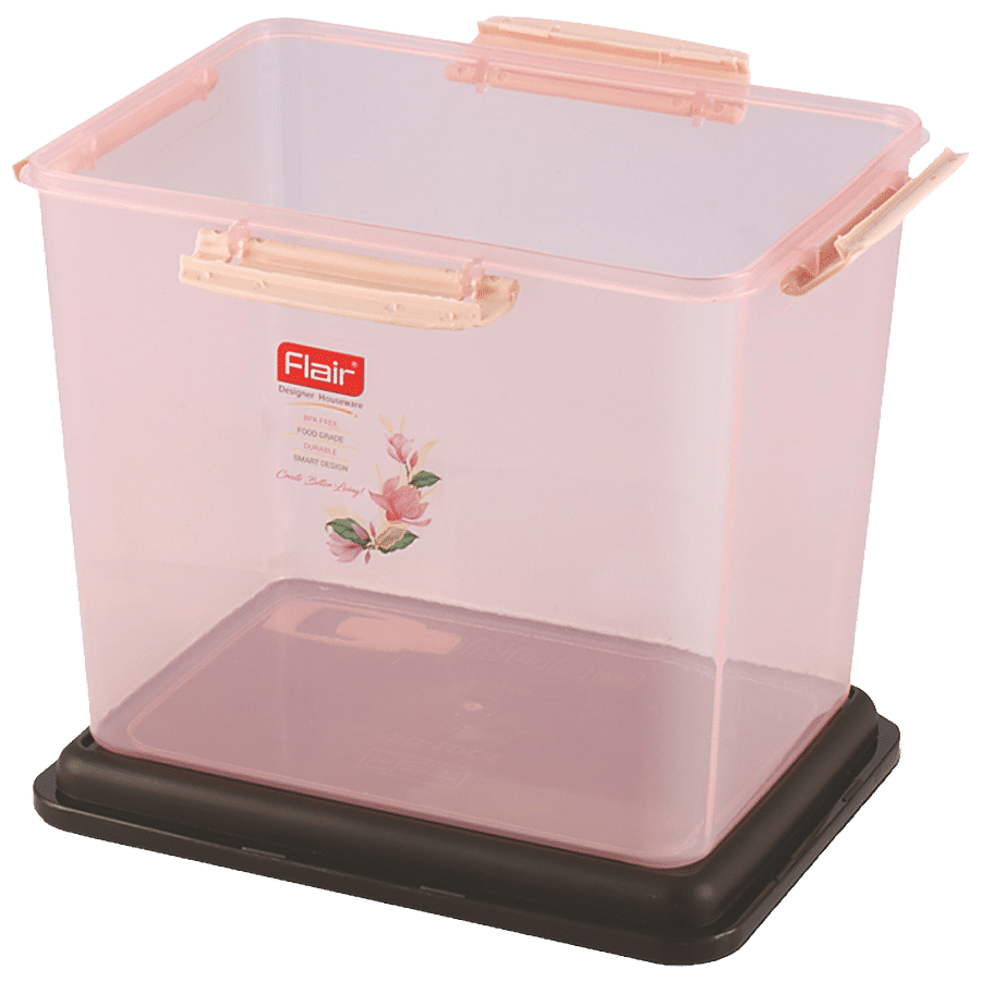 Flair Plastics Plastic Pro Lock 4 Side Lock Container - Brown