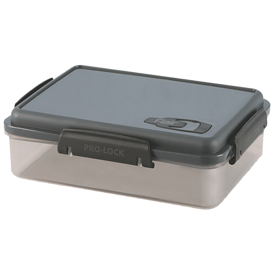 Flair Plastics Plastic Pro Lock 4 Side Lock Container - Gray