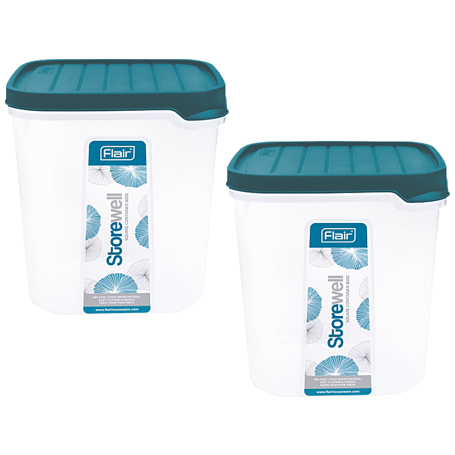 Flair Plastics Storewell Square Container - Food Grade