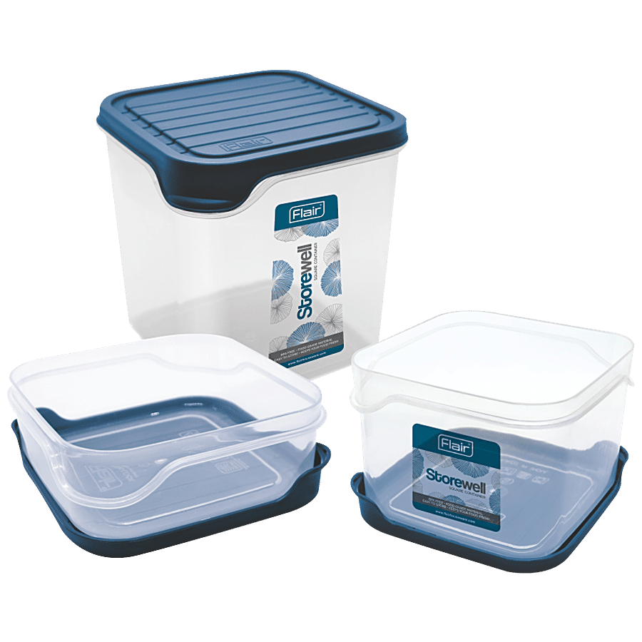 Flair Plastics Storewell Square Container - Food Grade