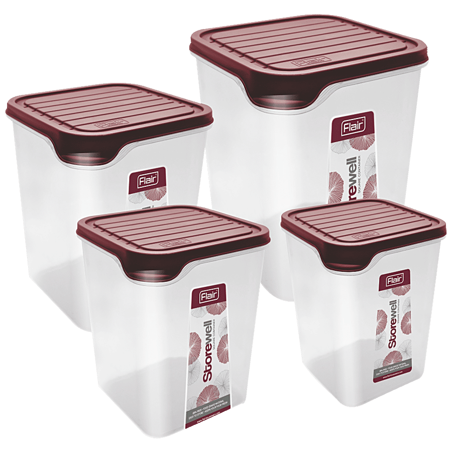 Flair Plastics Storewell Square Container - Food Grade