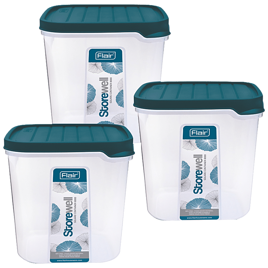 Flair Plastics Storewell Square Container - Food Grade