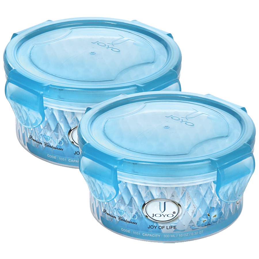 JOYO Diamond Lock Round Plastic Container - Printed