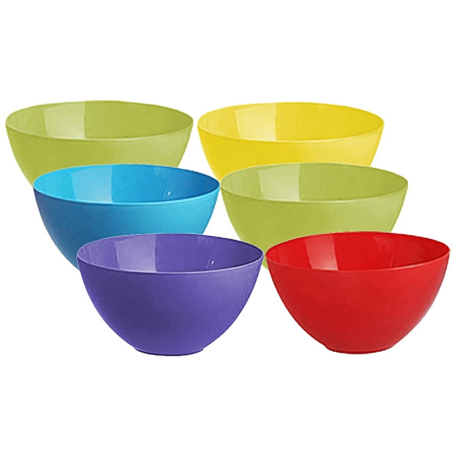 Kuber Industries Plastic Solid Bowl Set - Strong & Durable