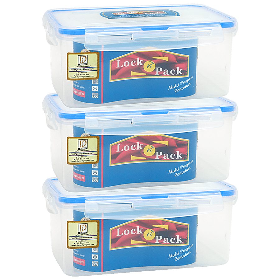 Laplast Multipurpose Lock-N-Pack Container - Transparent