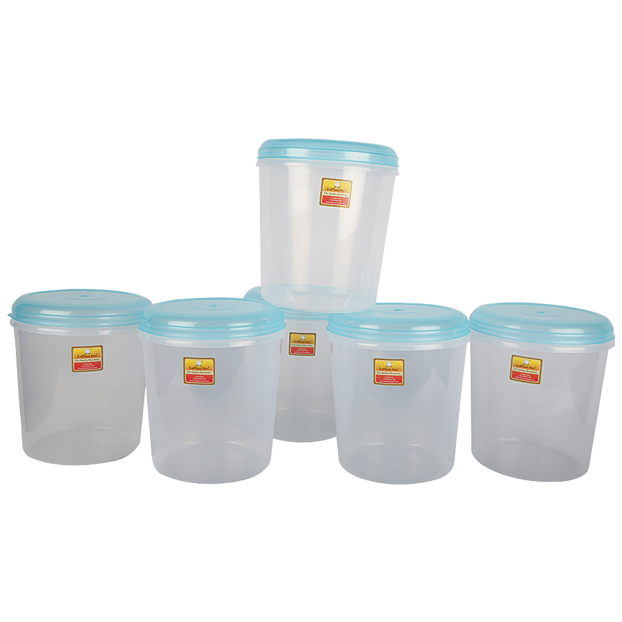 Laplast Storage Container with Blue Lid - Transparent