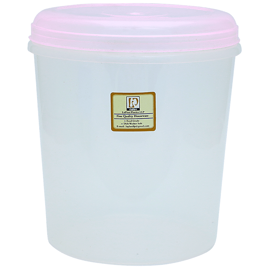 Laplast Storage Container with Pink Lid - Transparent