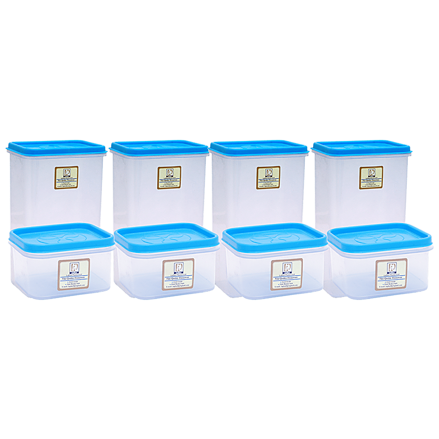 Laplast Storewell Airtight Container with Blue Lid - Transparent