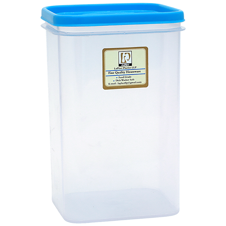 Laplast Storewell Airtight Container with Blue Lid - Transparent