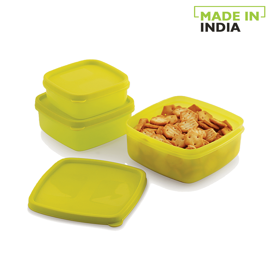 Mastercook Premium Square Plastic Container - Green