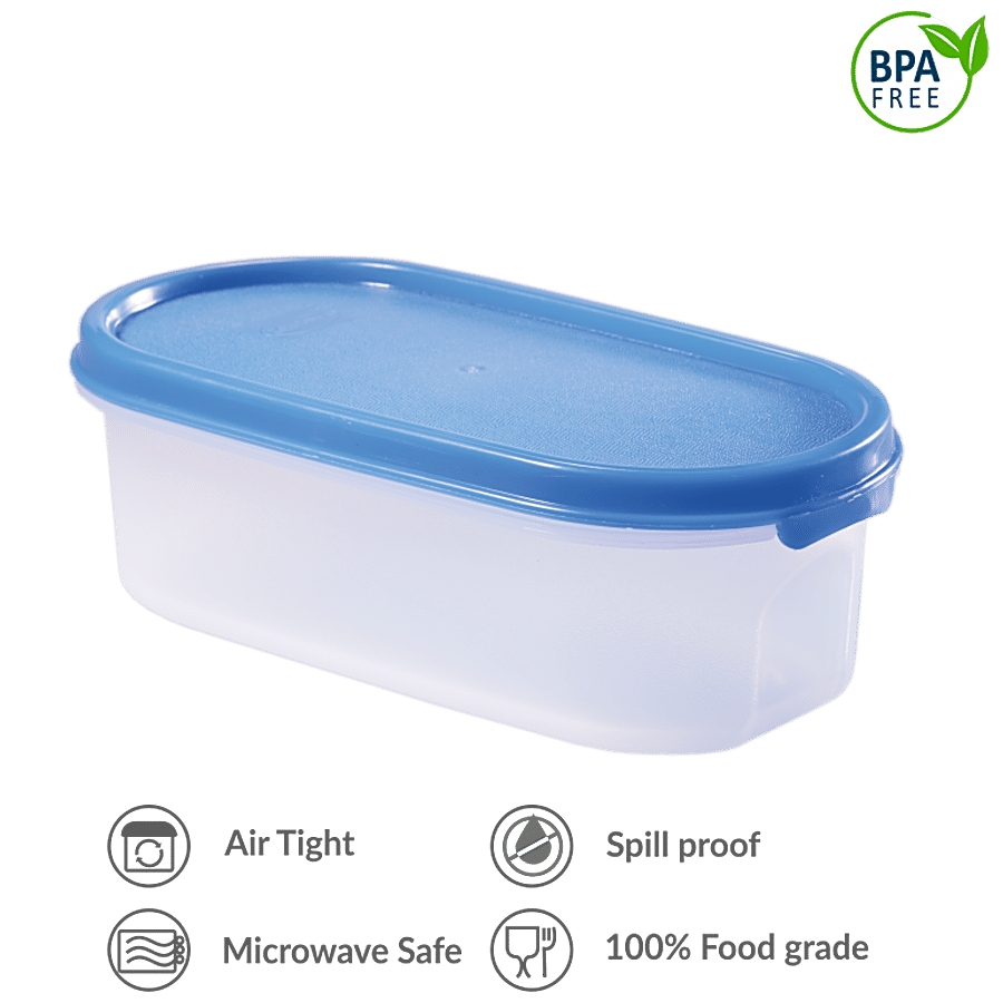 Polyset Magic Seal Oval Storage Plastic Container - Royal Blue