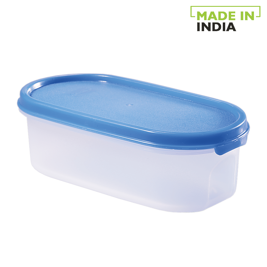 Polyset Magic Seal Oval Storage Plastic Container - Royal Blue