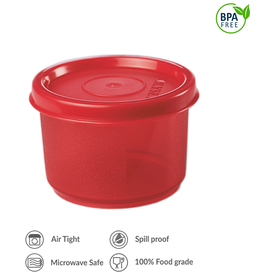 Polyset Magic Seal Round Storage Plastic Container - Royal Red