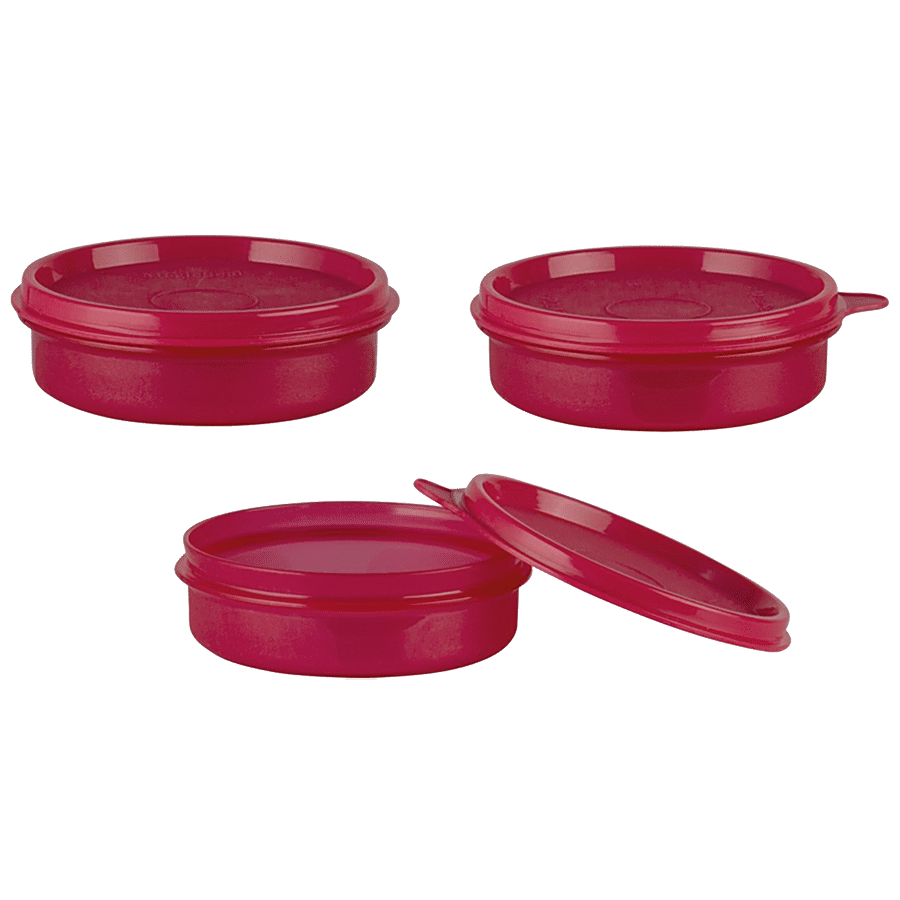 Polyset Magic Seal Round Storage Plastic Container - Royal Red