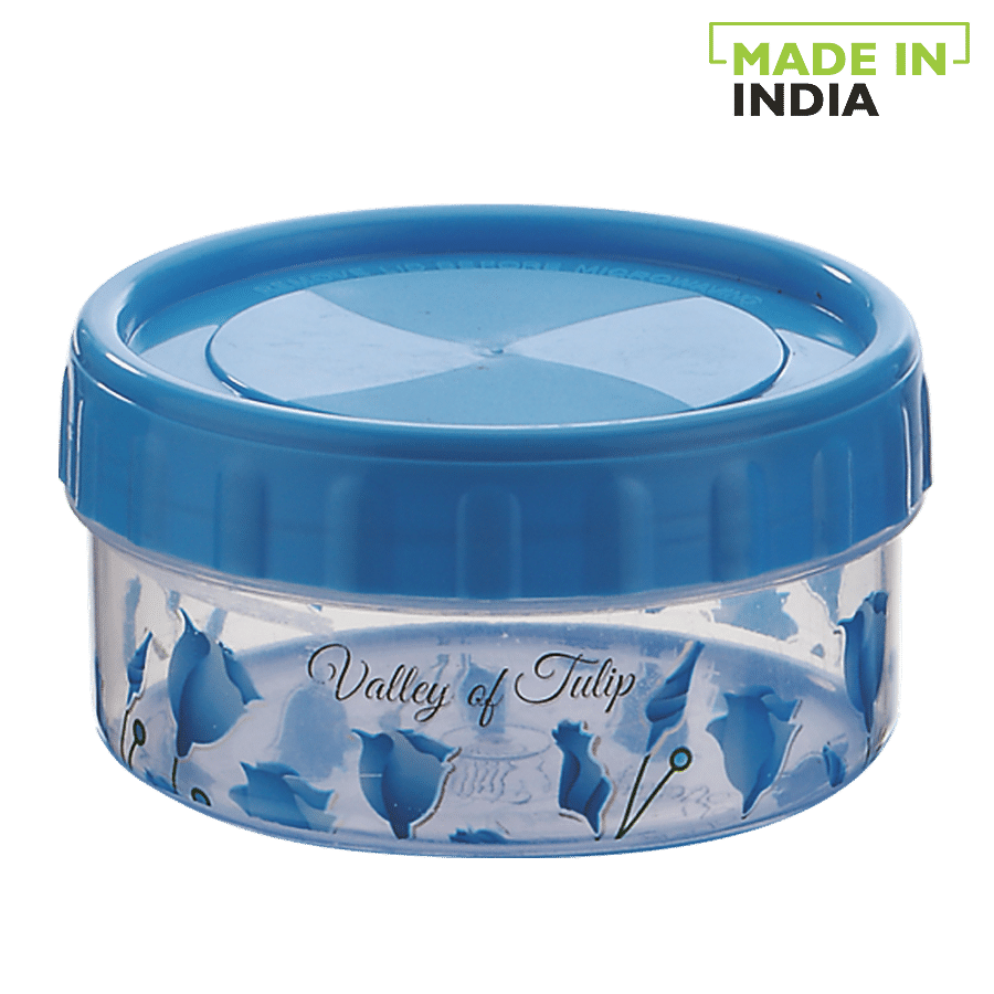 Polyset Plastic Twisty Storage Printed Containers - Blue