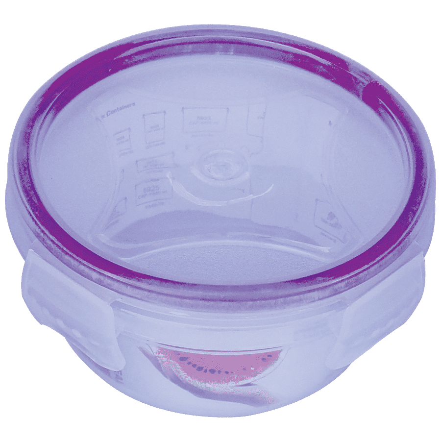 Princeware Click N Seal Round Packing Microwaveable Plastic Container - L5962-VL