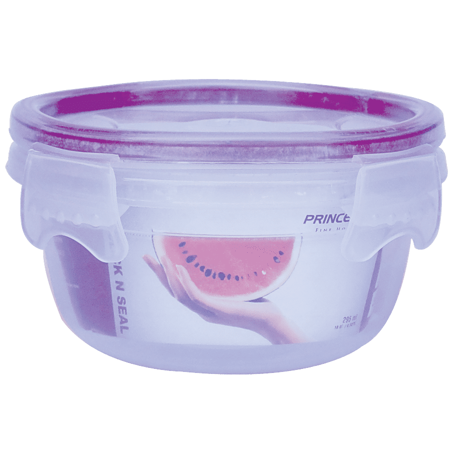 Princeware Click N Seal Round Packing Microwaveable Plastic Container - L5962-VL