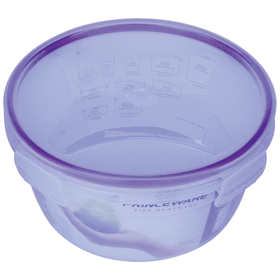 Princeware Click N Seal Round Packing Microwaveable Plastic Container - L5964-VL