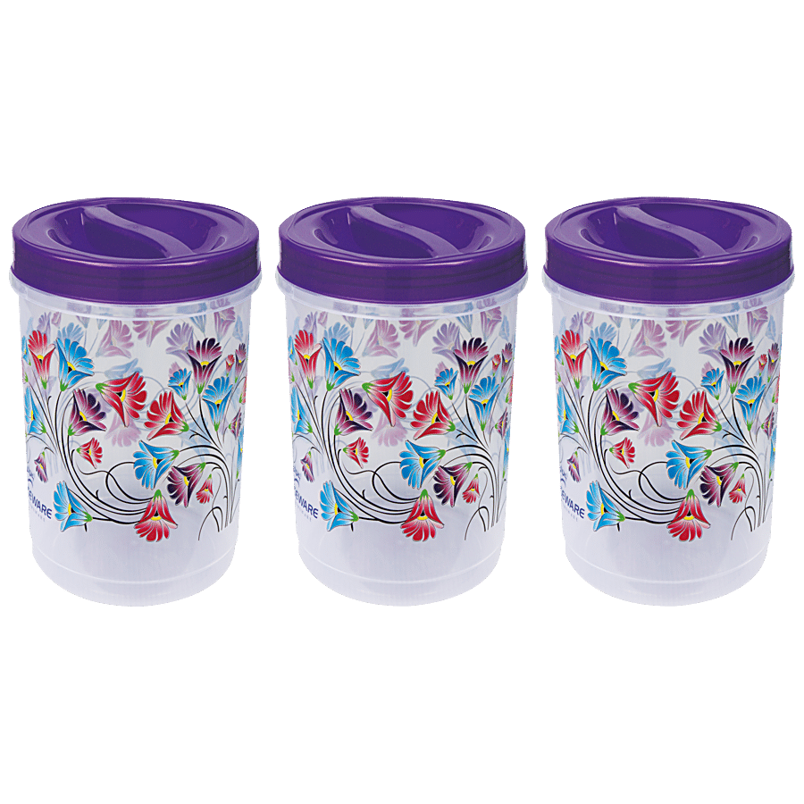 Princeware Dal Chana Plastic Storage Container/Dabba Set - Twister