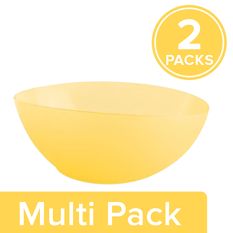 Princeware Microwaveable Plastic Multiutility Bowl - Yellow