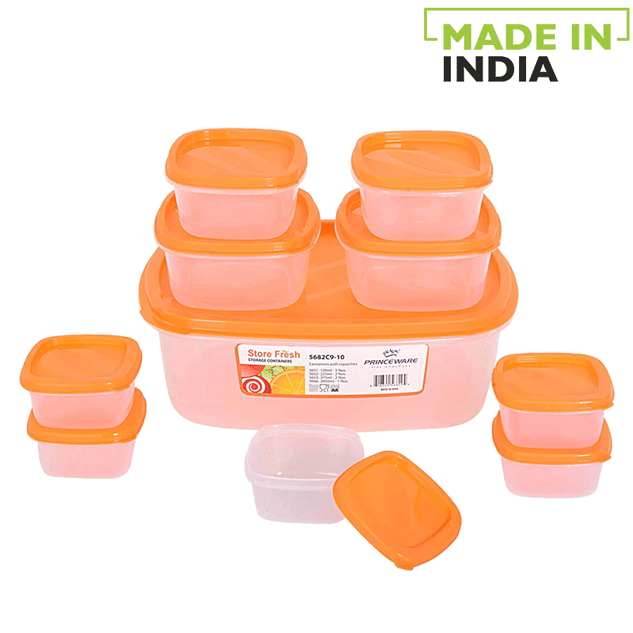 Princeware Store Fresh Microwaveable Plastic Container Set - Transparent