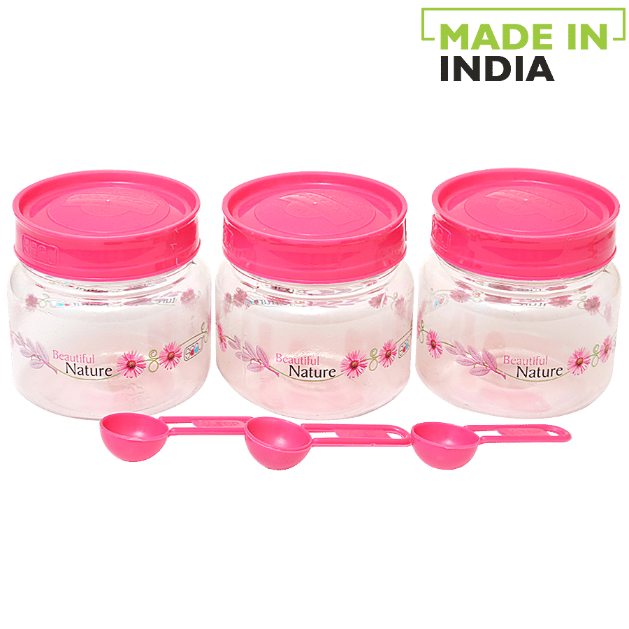 Saaj Maxx Pet Plastic Premium Container - Pink