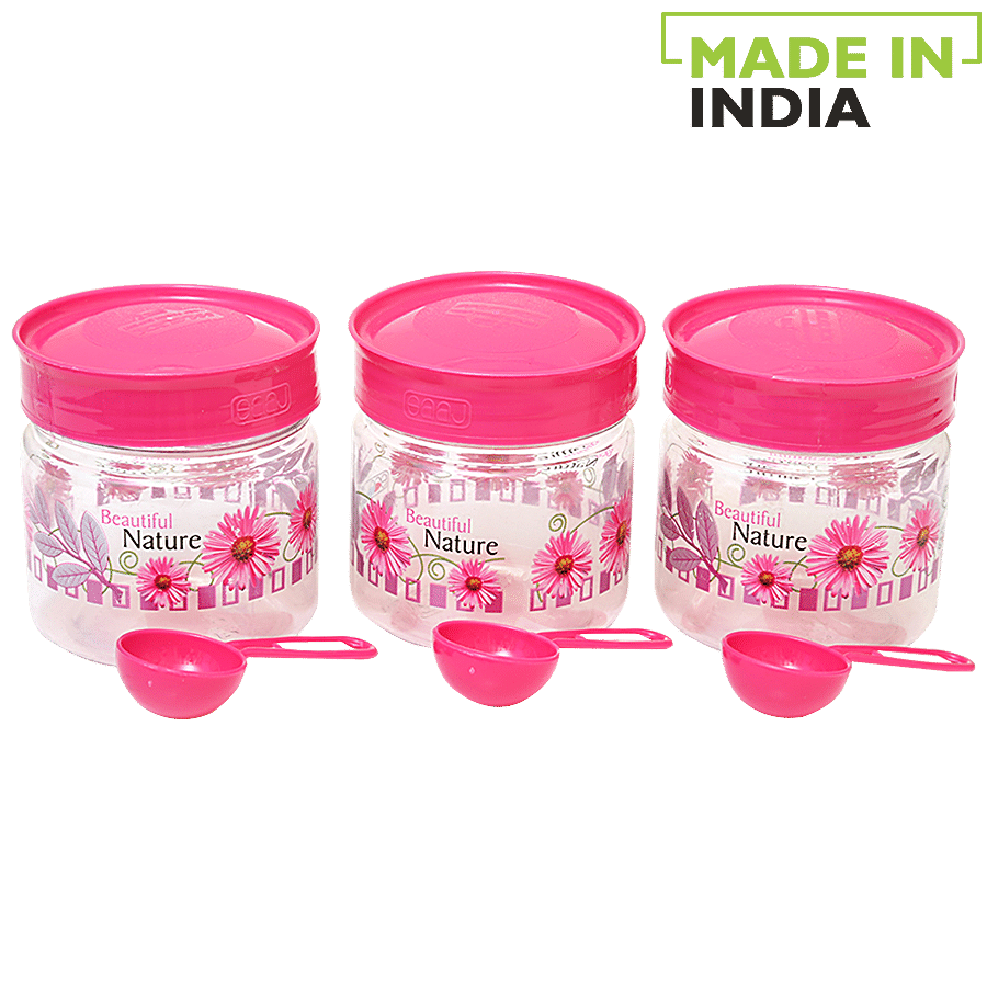 Saaj Maxx Pet Plastic Premium Container - Pink