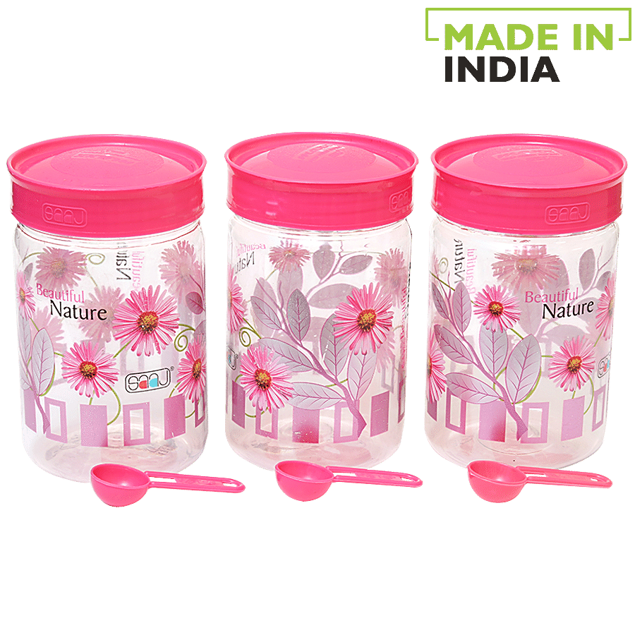 Saaj Maxx Pet Plastic Premium Container - Pink