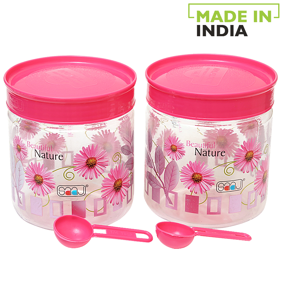 Saaj Maxx Pet Plastic Premium Container - Pink