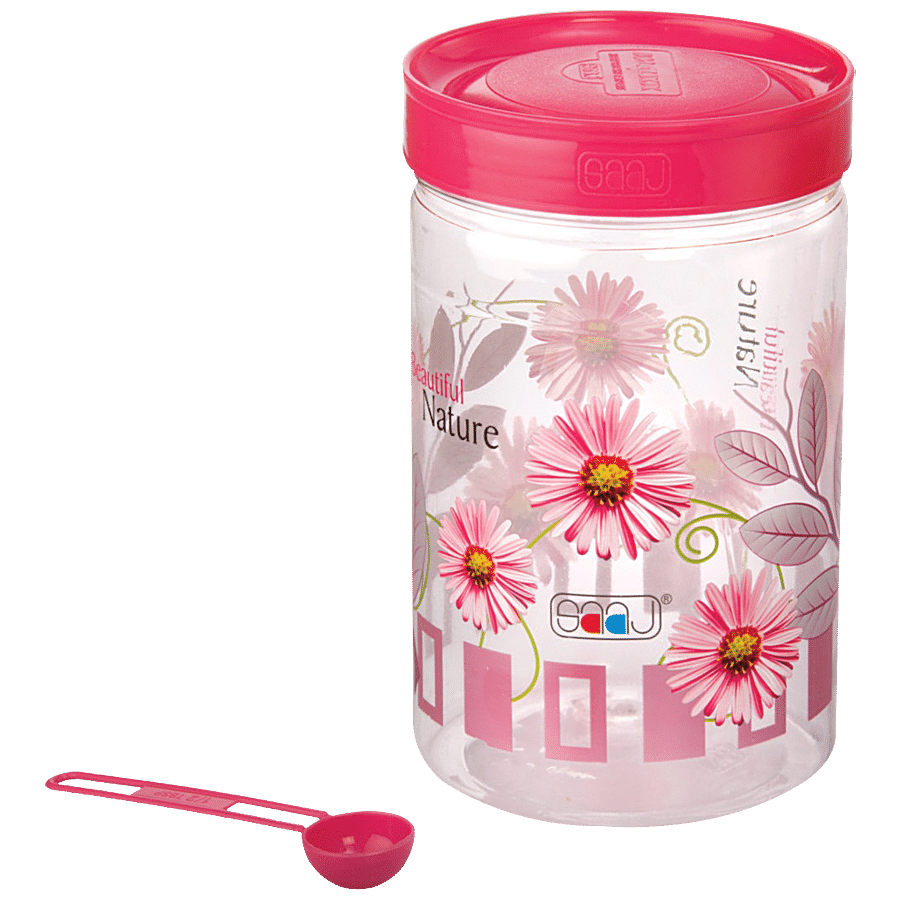 Saaj Maxx Pet Plastic Premium Container - Pink