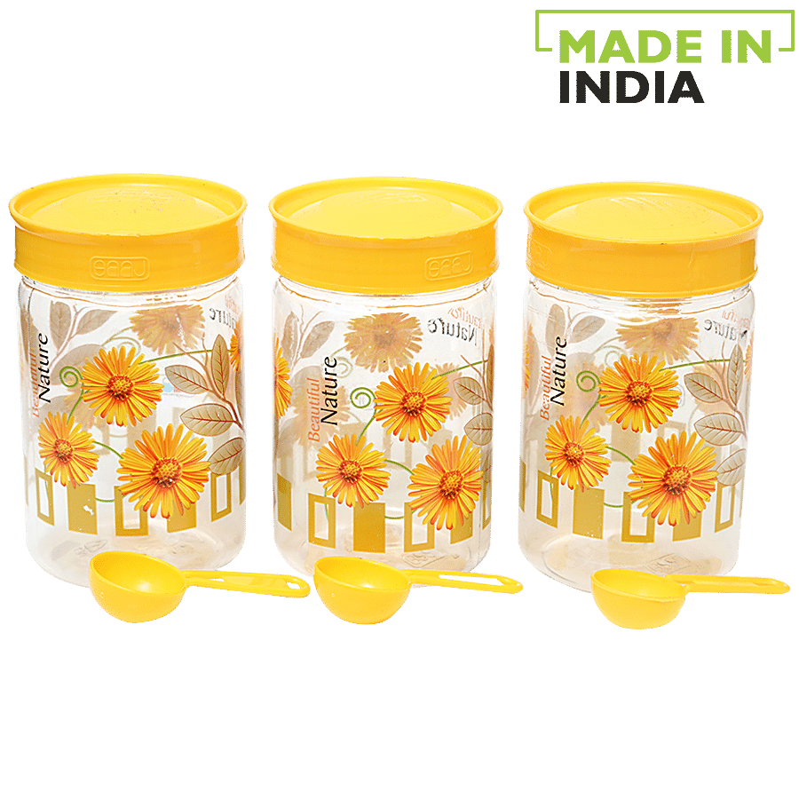 Saaj Maxx Pet Plastic Premium Container - Yellow