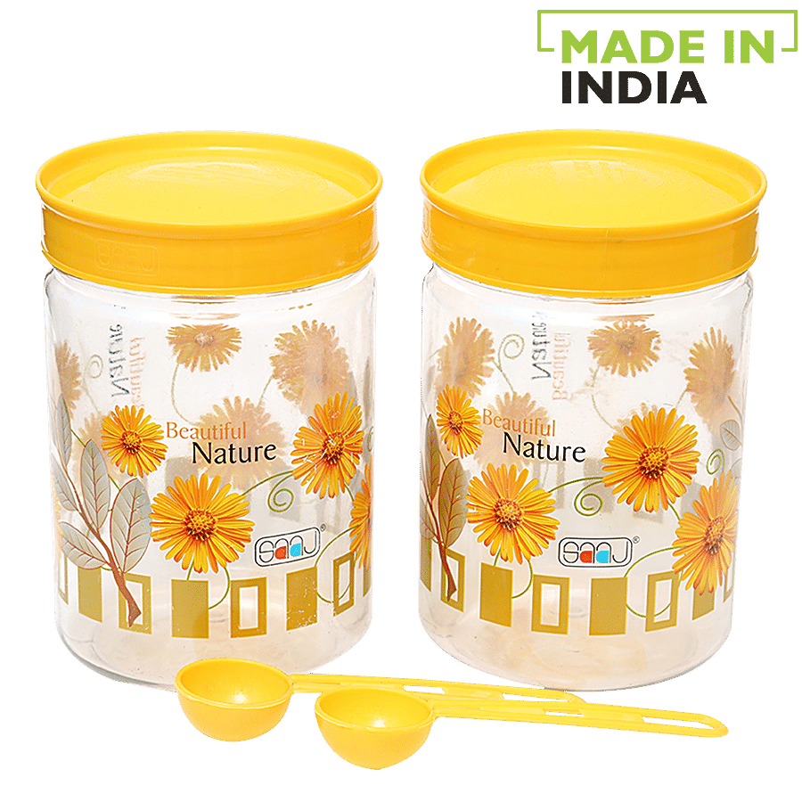 Saaj Maxx Pet Plastic Premium Container - Yellow