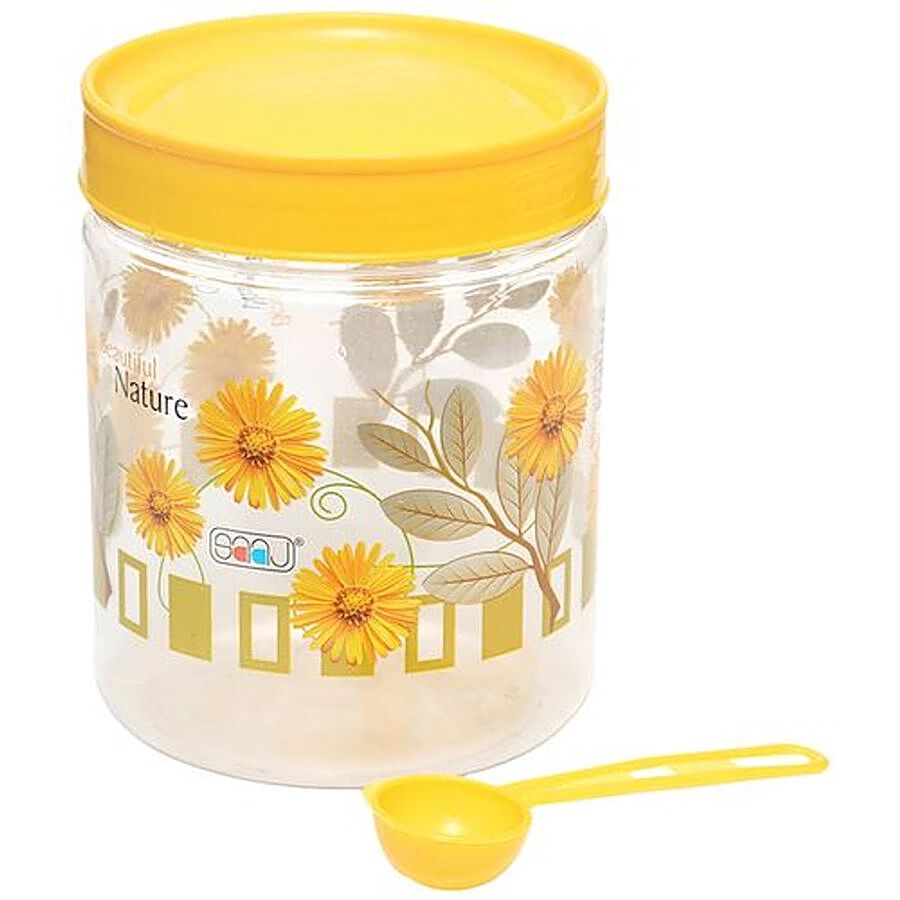 Saaj Maxx Pet Plastic Premium Container - Yellow