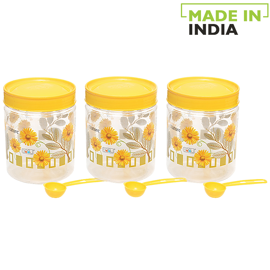 Saaj Maxx Pet Plastic Premium Container - Yellow